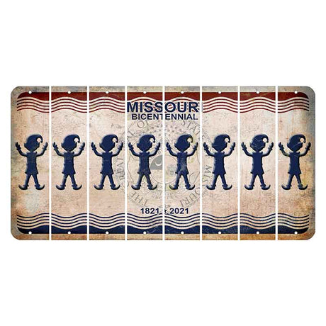 Missouri Bicentennial Cut License Plate Strips (Set of 8) Elf