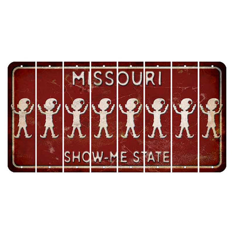 Missouri Maroon Show Me State Cut License Plate Strips (Set of 8) Elf