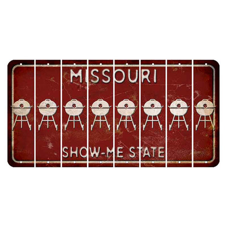 Missouri Maroon Show Me State Cut License Plate Strips (Set of 8) Grill