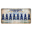 Mississippi Creative Culture Cut License Plate Strips (Set of 8) A