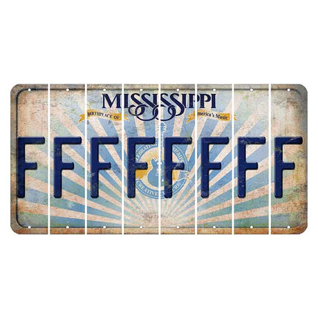 Mississippi Creative Culture Cut License Plate Strips (Set of 8) F