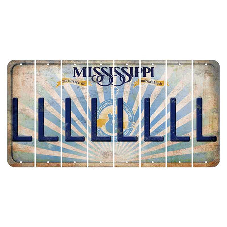 Mississippi Creative Culture Cut License Plate Strips (Set of 8) L