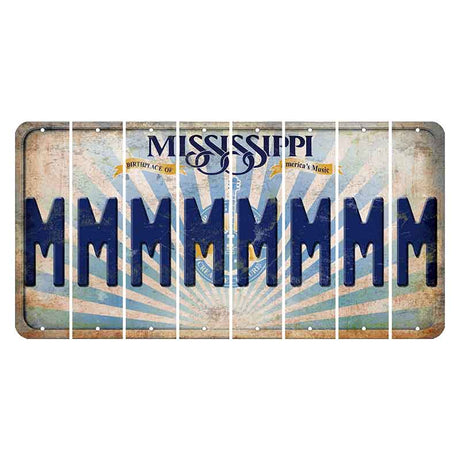 Mississippi Creative Culture Cut License Plate Strips (Set of 8) M