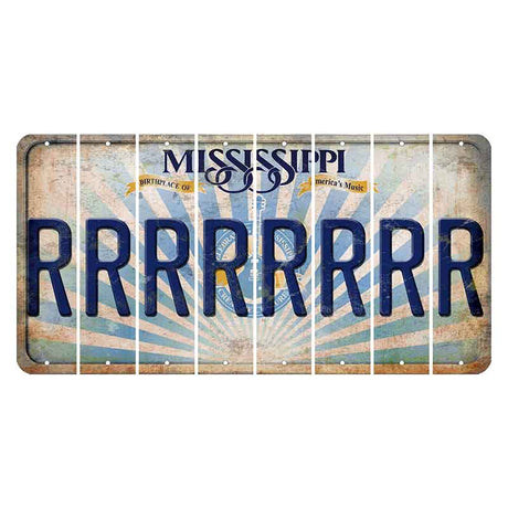 Mississippi Creative Culture Cut License Plate Strips (Set of 8) R