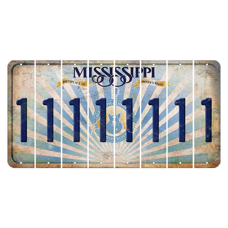 Mississippi Creative Culture Cut License Plate Strips (Set of 8) 1