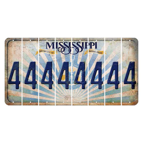 Mississippi Creative Culture Cut License Plate Strips (Set of 8) 4