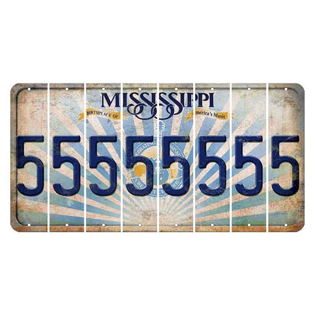 Mississippi Creative Culture Cut License Plate Strips (Set of 8) 5