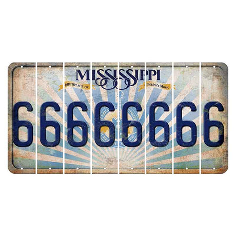 Mississippi Creative Culture Cut License Plate Strips (Set of 8) 6