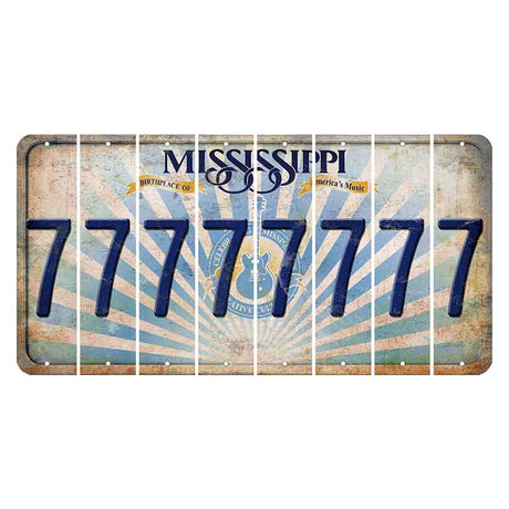 Mississippi Creative Culture Cut License Plate Strips (Set of 8) 7