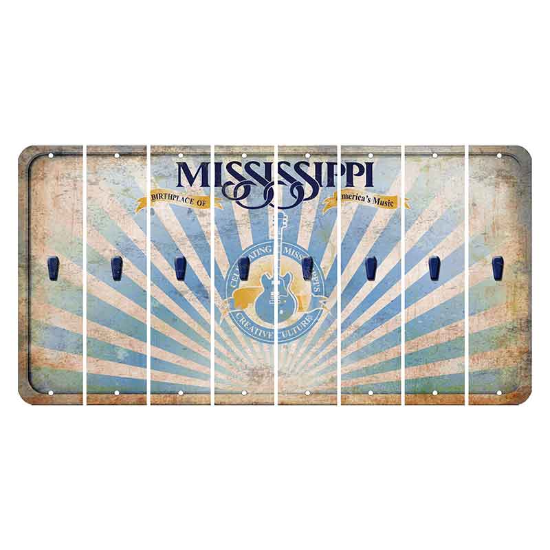 Mississippi Creative Culture Cut License Plate Strips (Set of 8) Apostrophe