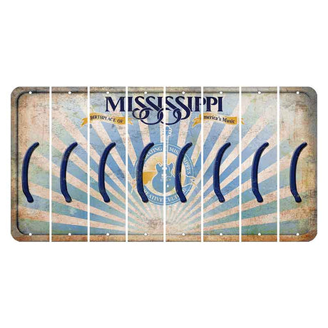 Mississippi Creative Culture Cut License Plate Strips (Set of 8) Parenthesis - Left