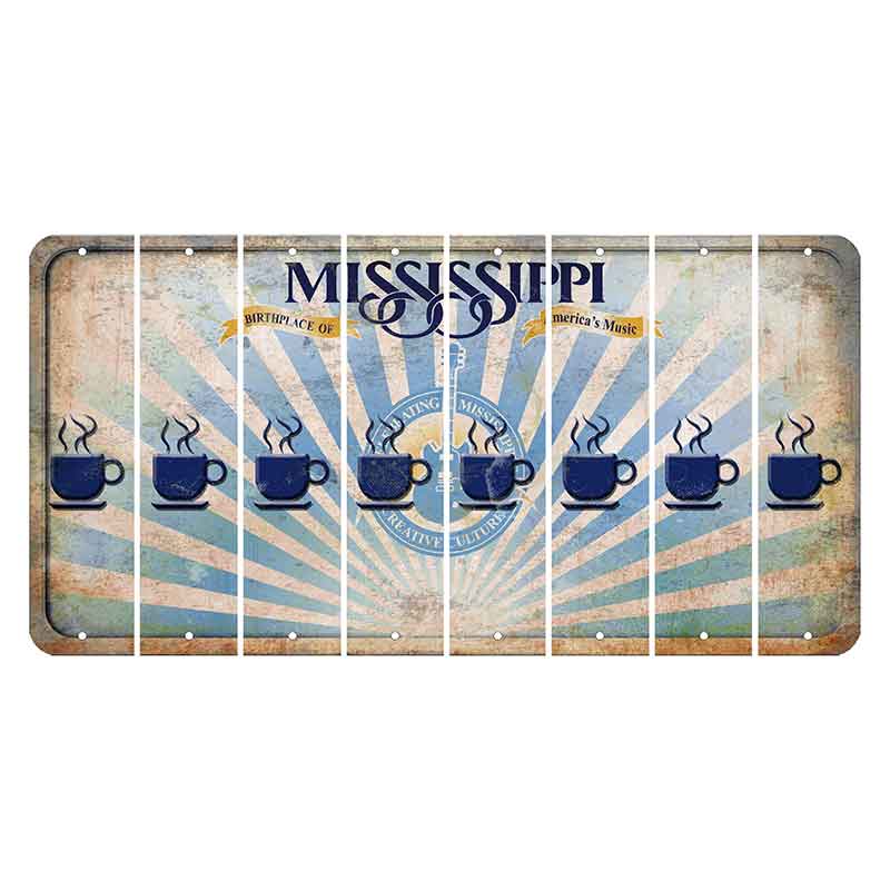 Mississippi Creative Culture Cut License Plate Strips (Set of 8) Coffee Mug