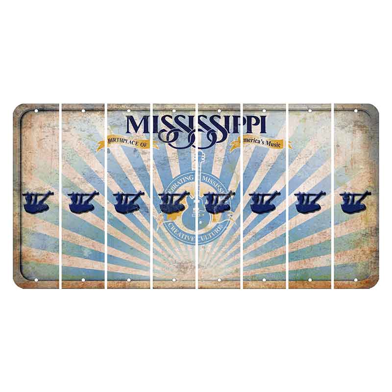 Mississippi Creative Culture Cut License Plate Strips (Set of 8) Sloth