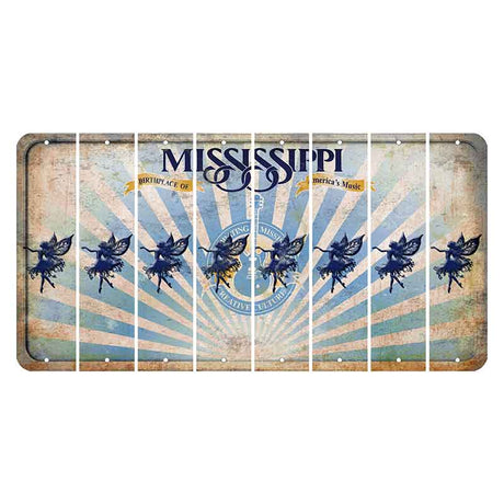 Mississippi Creative Culture Cut License Plate Strips (Set of 8) Fairy