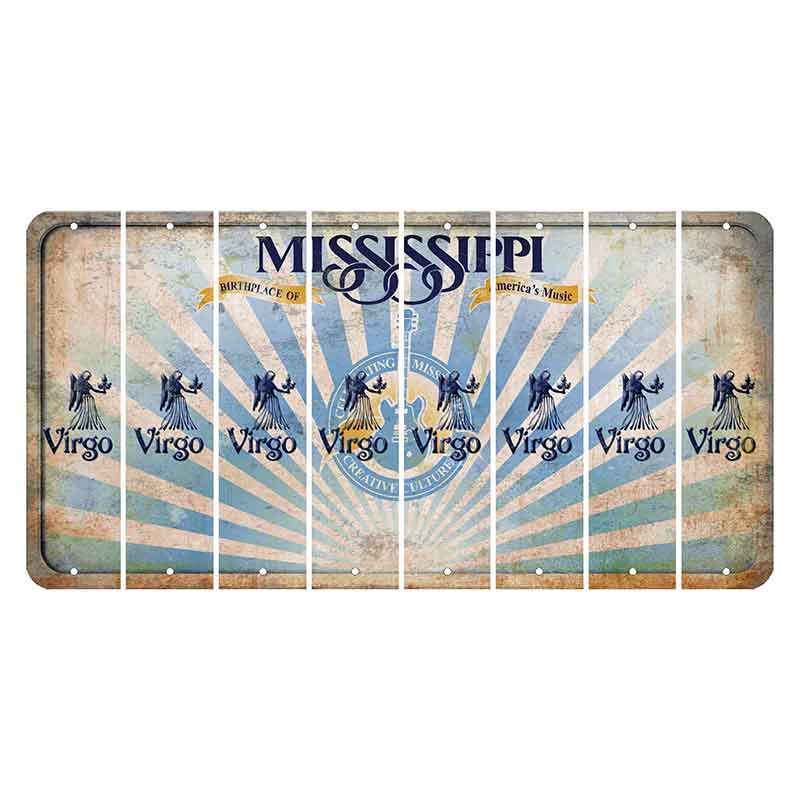 Mississippi Creative Culture Cut License Plate Strips (Set of 8) Zodiac Sign - Virgo