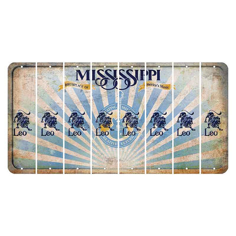 Mississippi Creative Culture Cut License Plate Strips (Set of 8) Zodiac Sign - Leo