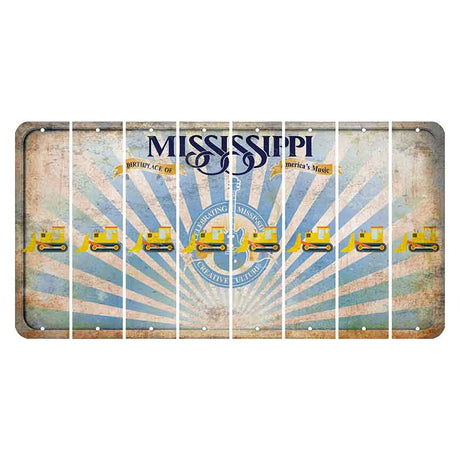 Mississippi Creative Culture Cut License Plate Strips (Set of 8) Dozer