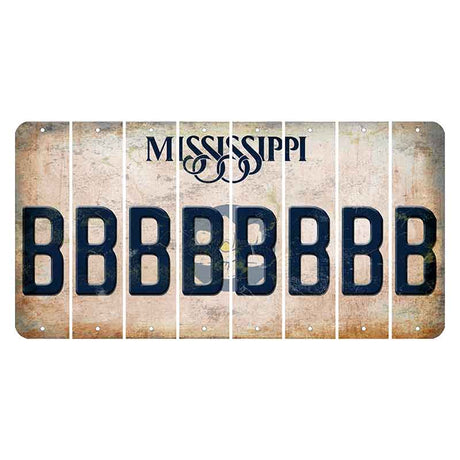 Mississippi Magnolia Blossom Cut License Plate Strips (Set of 8) B