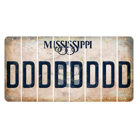 Mississippi Magnolia Blossom Cut License Plate Strips (Set of 8) D