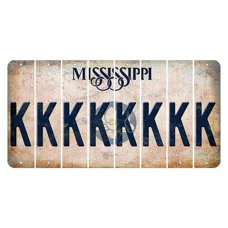 Mississippi Magnolia Blossom Cut License Plate Strips (Set of 8) K