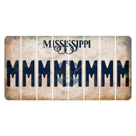 Mississippi Magnolia Blossom Cut License Plate Strips (Set of 8) M