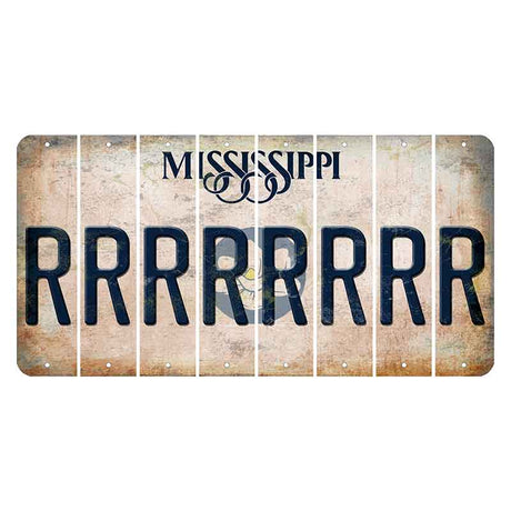 Mississippi Magnolia Blossom Cut License Plate Strips (Set of 8) R