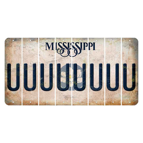 Mississippi Magnolia Blossom Cut License Plate Strips (Set of 8) U