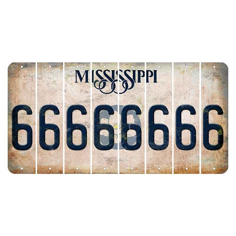 Mississippi Magnolia Blossom Cut License Plate Strips (Set of 8) 6