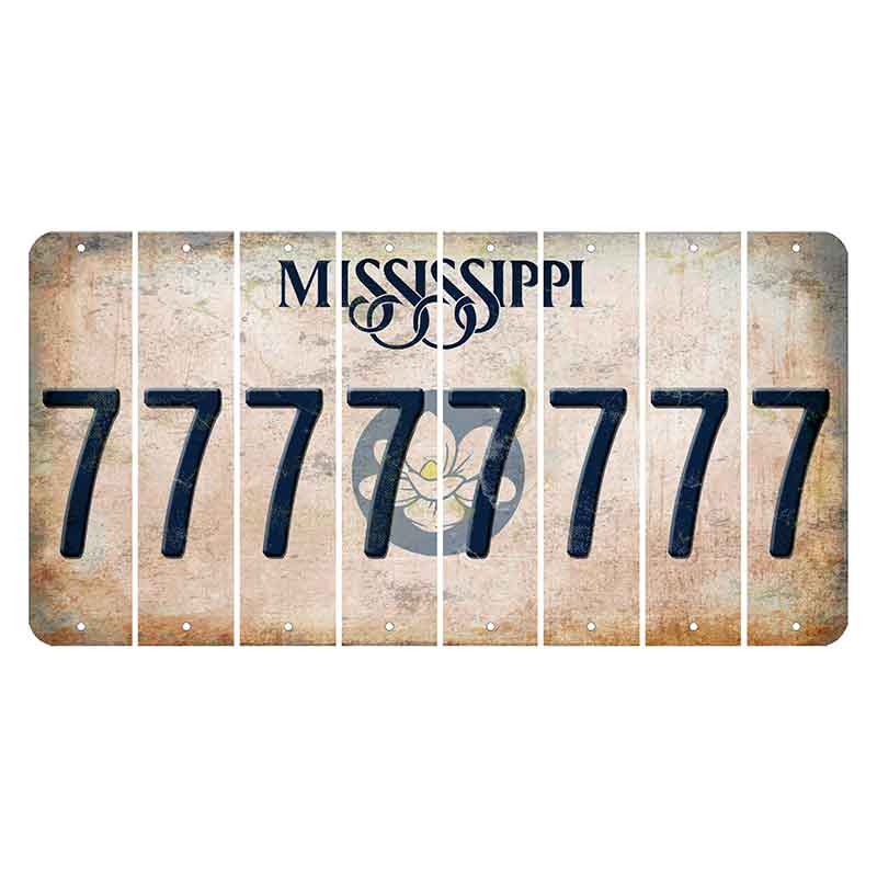 Mississippi Magnolia Blossom Cut License Plate Strips (Set of 8) 7