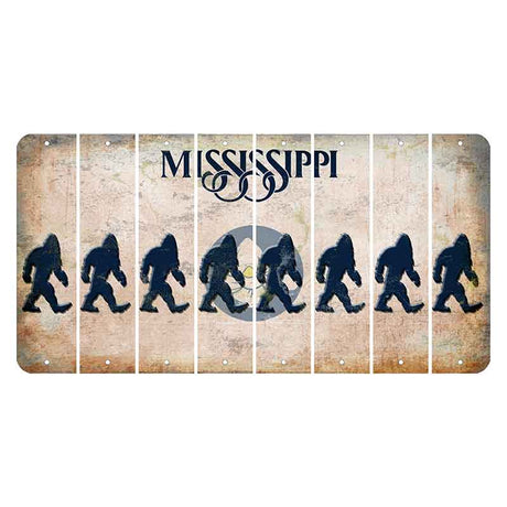 Mississippi Magnolia Blossom Cut License Plate Strips (Set of 8) Bigfoot