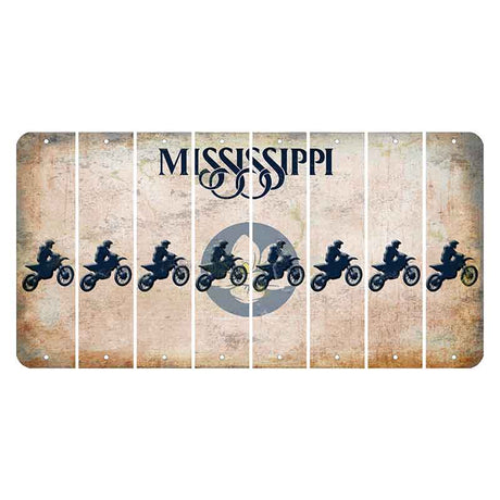 Mississippi Magnolia Blossom Cut License Plate Strips (Set of 8) Dirtbike Rider