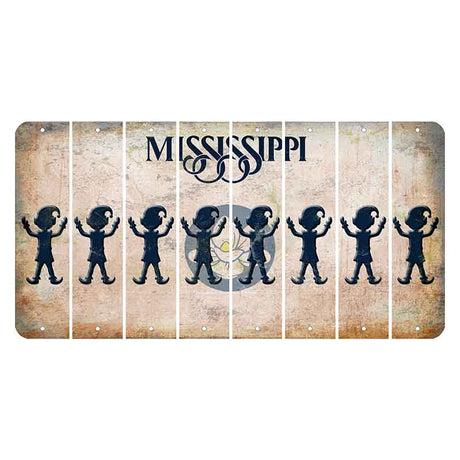 Mississippi Magnolia Blossom Cut License Plate Strips (Set of 8) Elf