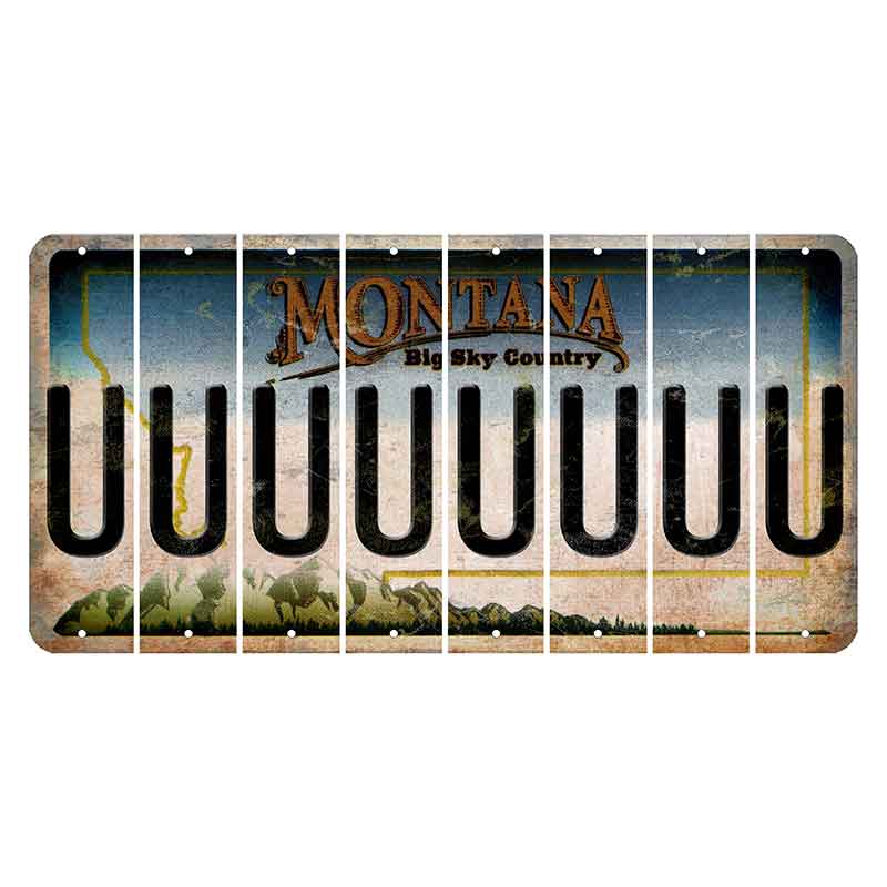 Montana Big Sky Country Cut License Plate Strips (Set of 8) U