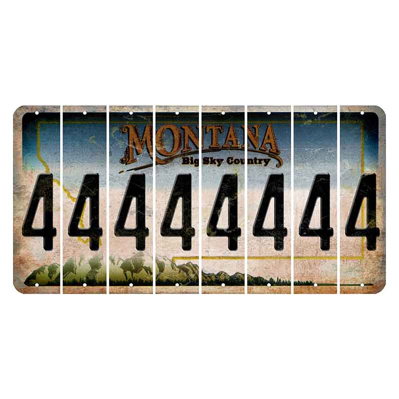 Montana Big Sky Country Cut License Plate Strips (Set of 8) 4