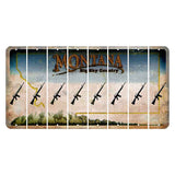 Montana Big Sky Country Cut License Plate Strips (Set of 8) Rifle