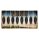 Montana Big Sky Country Cut License Plate Strips (Set of 8) Surfboard