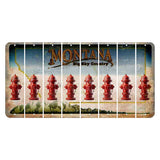 Montana Big Sky Country Cut License Plate Strips (Set of 8) Fire Hydrant