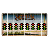 Montana Big Sky Country Cut License Plate Strips (Set of 8) Traffic Light