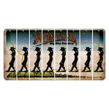 Montana Big Sky Country Cut License Plate Strips (Set of 8) Cowgirl - Leaning