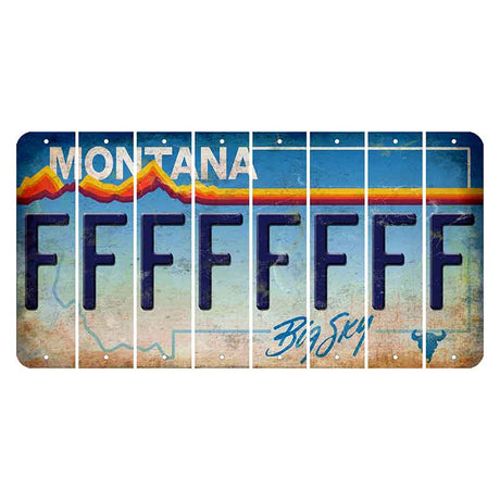 Montana Big Sky Cut License Plate Strips (Set of 8) F