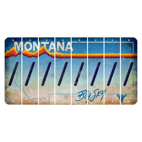 Montana Big Sky Cut License Plate Strips (Set of 8) Forward Slash