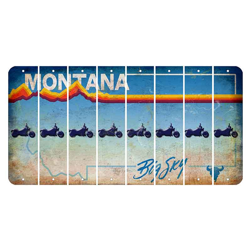 Montana Big Sky Cut License Plate Strips (Set of 8) Motorcycle