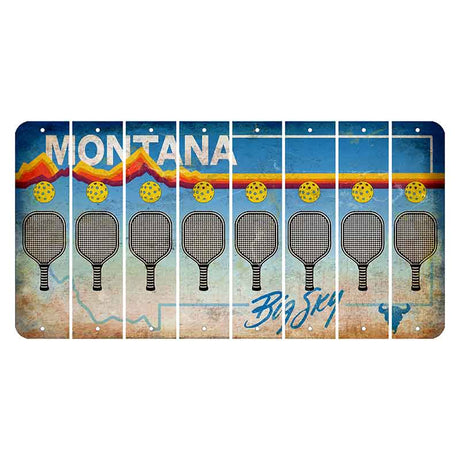 Montana Big Sky Cut License Plate Strips (Set of 8) Pickleball