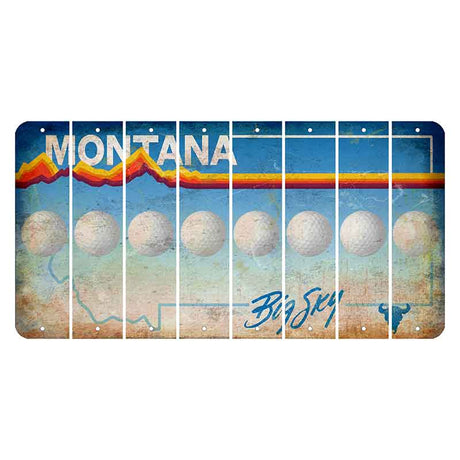 Montana Big Sky Cut License Plate Strips (Set of 8) Golfball