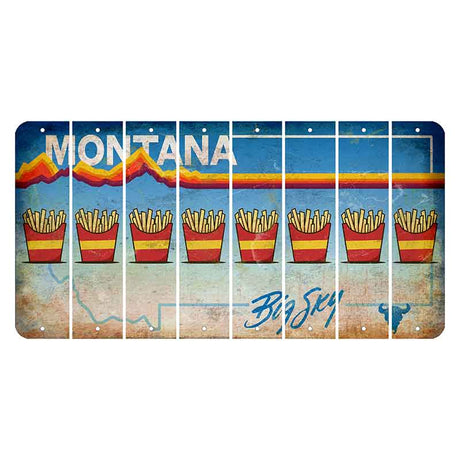 Montana Big Sky Cut License Plate Strips (Set of 8) French Fries