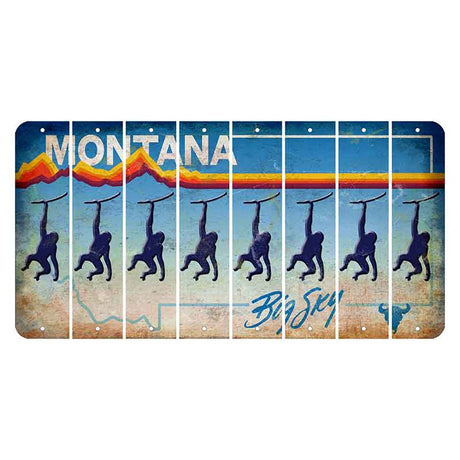 Montana Big Sky Cut License Plate Strips (Set of 8) Monkey