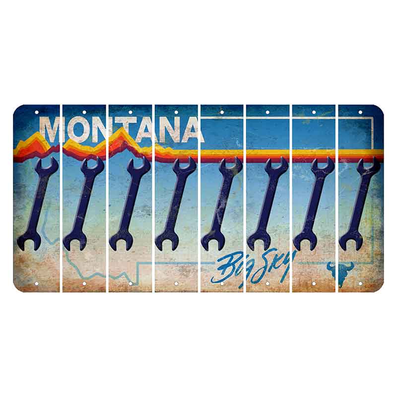 Montana Big Sky Cut License Plate Strips (Set of 8) Wrench