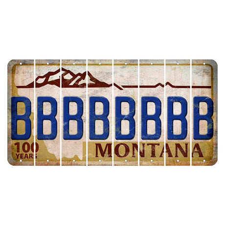 Montana Centennial Cut License Plate Strips (Set of 8) B