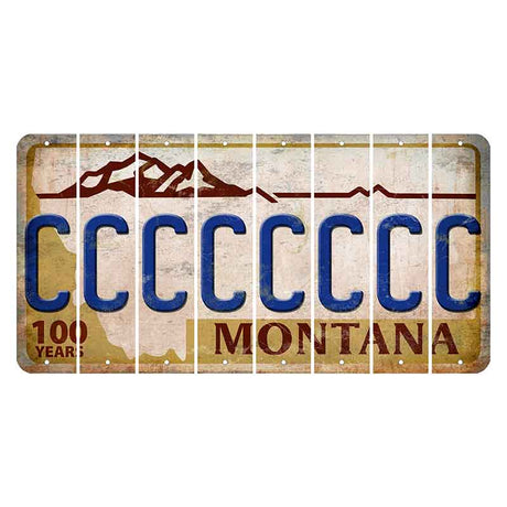 Montana Centennial Cut License Plate Strips (Set of 8) C