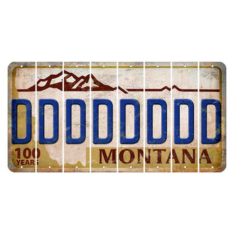 Montana Centennial Cut License Plate Strips (Set of 8) D